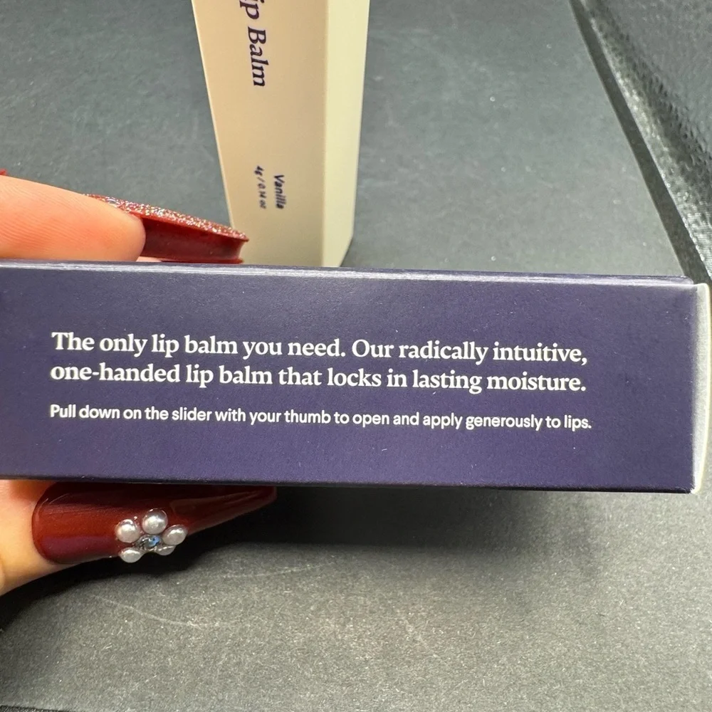 NWT Full Size Curology Vanilla Lip Balm- Vegan! Dye, Paraben, & Cruelty FREE